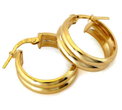 Srebrne kółka szerokie angielskie