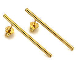 Kolczyki srebrne pozłacane wiszące