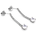 Srebrne kolczyki wiszące długie