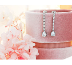 Srebrne kolczyki wiszące długie