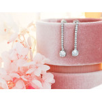 Srebrne kolczyki wiszące długie