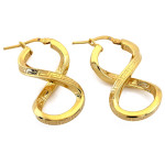 Srebrne kolczyki nieskończoność pozłacane dla kobiety