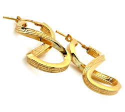 Srebrne kolczyki nieskończoność pozłacane dla kobiety