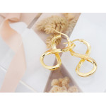 Srebrne kolczyki nieskończoność pozłacane dla kobiety