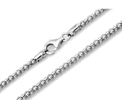 Srebrny łańcuszek rodowany 45cm