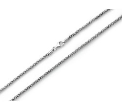 Srebrny łańcuszek rodowany 45cm