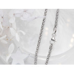 Srebrny łańcuszek rodowany 45cm