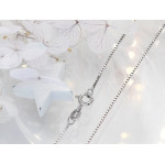 Rodowany srebrny łańcuszek 45cm, idealny na prezent