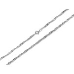 Srebrny łańcuszek Singapur, 45/50cm