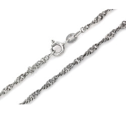 Srebrny łańcuszek Singapur 925