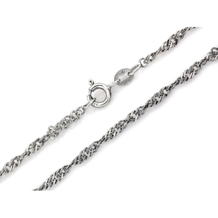 Srebrny łańcuszek Singapur 925