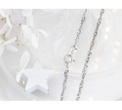 Srebrny łańcuszek Singapur 925