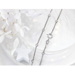 Łańcuszek srebrny koreana z kulkami