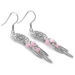 Srebrne kolczyki duży łapacz snów na biglu