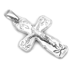 Krzyżyk srebrny zdobiony