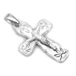 Krzyżyk srebrny zdobiony