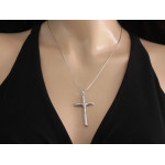 Srebrny krzyżyk na łańcuszek