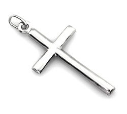 Srebrna przywieszka 39,6 mm, motyw krzyżyka, dla kobiety