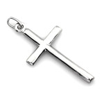 Srebrna przywieszka 39,6 mm, motyw krzyżyka, dla kobiety