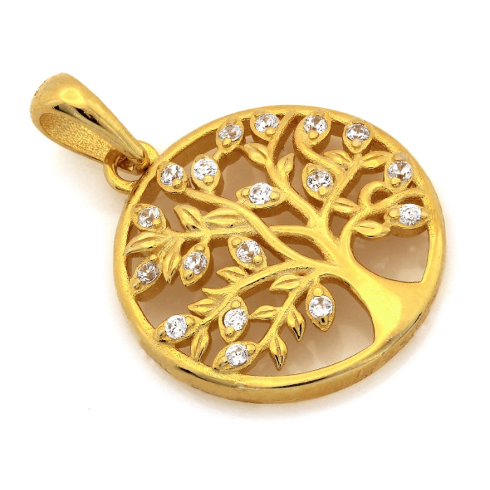 Pozłacana zawieszka drzewko szczęścia