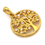Pozłacana zawieszka drzewko szczęścia