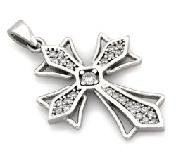 Srebrny krzyżyk z cyrkoniami 925