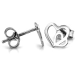 Srebrne kolczyki z sercami
