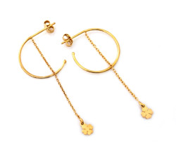 Srebrne kolczyki w kształcie koniczynki