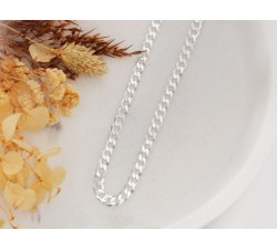 Srebrny łańcuszek Pancerka na prezent