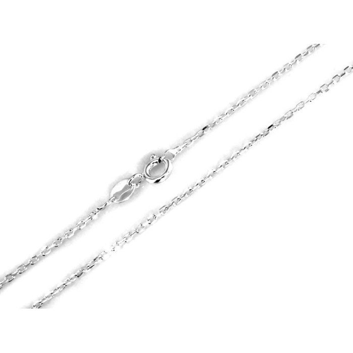 Srebrny łańcuszek Ankier na szyję - Prezent na Chrzest, Komunię