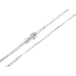 Srebrny łańcuszek Ankier na szyję - Prezent na Chrzest, Komunię