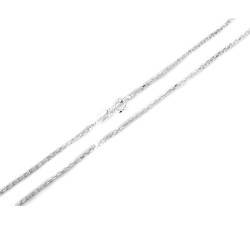 Srebrny łańcuszek Ankier na szyję - Prezent na Chrzest, Komunię