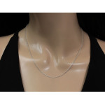 Srebrny łańcuszek Ankier na szyję - Prezent na Chrzest, Komunię