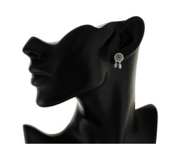 Srebrne kolczyki w kształcie piór