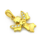 Srebrna zawieszka aniołek pozłacana 925