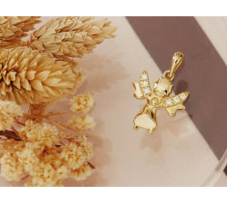 Srebrna zawieszka aniołek pozłacana 925