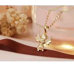 Srebrna zawieszka aniołek pozłacana 925