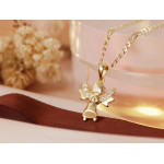 Srebrna zawieszka aniołek pozłacana 925