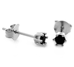 Srebrne kolczyki z cyrkonią 5.8mm