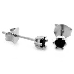 Srebrne kolczyki z cyrkonią 5.8mm