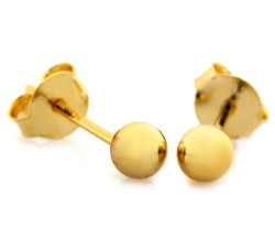 Srebrne kolczyki pozłacane z kuleczkami