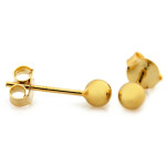 Srebrne kolczyki pozłacane z kuleczkami