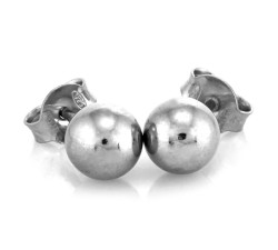 Srebrne kolczyki z kuleczkami na prezent