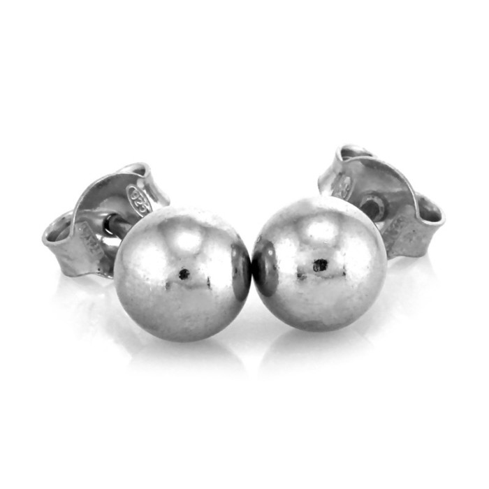 Srebrne kolczyki z kuleczkami na prezent