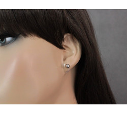 Srebrne kolczyki z kuleczkami na prezent