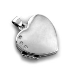 Srebrna przywieszka z sercem i cyrkoniami