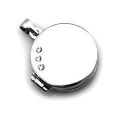 Srebrne puzderko na zdjęcie okrągłe