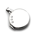 Srebrne puzderko na zdjęcie okrągłe