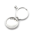 Srebrne puzderko na zdjęcie okrągłe