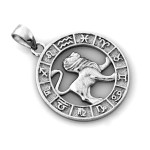 Zawieszka srebrna zodiak Lew
